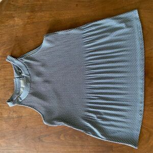 Women's Blue Polka Dot Sleeveless Tank Top Size S Casual Spring